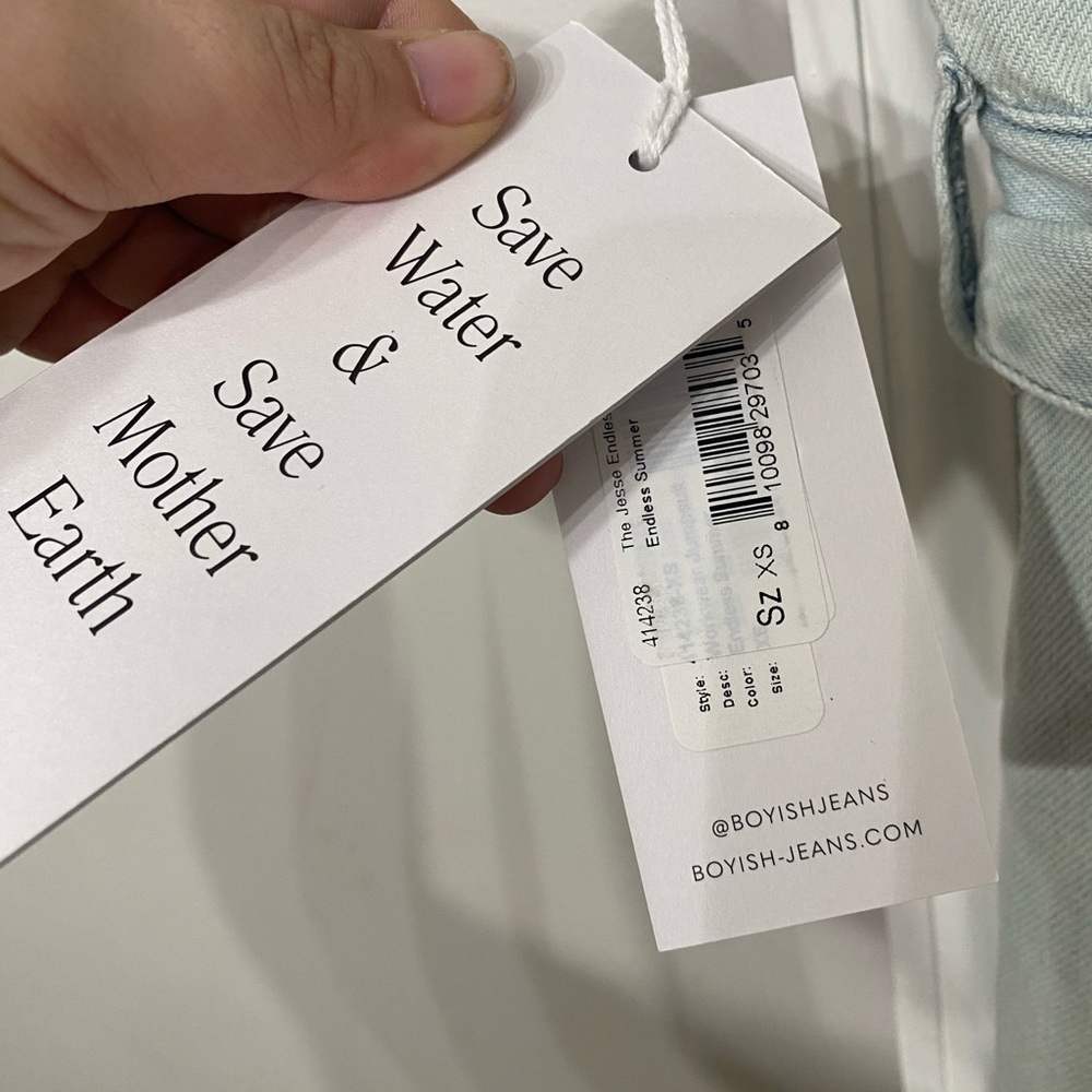 Boyish “The Jesse” Short Sleeve Utility Jumpsuit - Light Wash Denim | XS - Picture 9 of 11